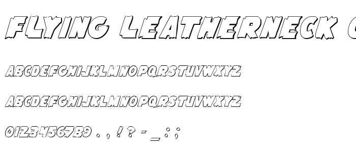 Flying Leatherneck Outline font